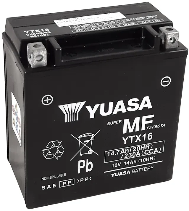 YUASA YTX16 W/C Wartungsfreie Batterie