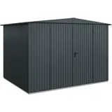 Metall-gerätehaus Berry Classic Mit Satteldach Typ 3, 324 X 248 Cm, Anthrazitgrau, 8 M2, 2-flüglige Tür - Hörmann