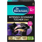 Dr. Beckmann Intensiv-Schwarz Tücher | Für intensives schwarz und glatte Fasern | 6 Tücher