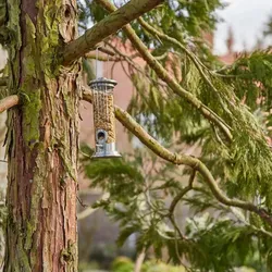 SIENA GARDEN für Mischfutter  Vogelfuttersäule Aluminium Line