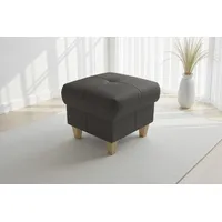 Polsterhocker SIT & MORE "Pamela, Leder, B: 58 cm", grau (anthrazit), B:58cm H:48cm T:58cm, Hocker, Polsterhocker, mit praktischen Stauraum, hochwertige Qualität, verschiedene Farben