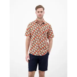 Lerros Kurzarmhemd floral rot 3XL