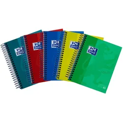 Oxford 400088285, Muster, Gemischte Farben, A6, 120 Blätter, Matt, Kariertes Pap