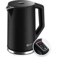 Balter Edelstahl Wasserkocher mit Temperatureinstellung, 40°C-100°C, Doppelwand, BPA frei,