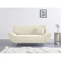 INOSIGN 2-Sitzer »Saltare, elegant und komfortabel, toller Designfuß«, weiß