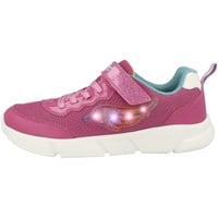 GEOX J ARIL Girl Sneaker, Fuchsia/Multicolor, 35 EU Schmal