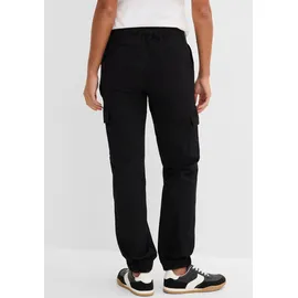 bonprix Cargohose loose fit Schwarz 44