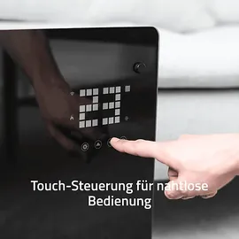 Hombli Glass Convection Heater 2000 W Heizkörper, Schwarz