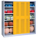 C+P Ballschrank mit Lochblech-Schiebetüren (Typ 4), HxBxT 195x160x50 cm EINHEITSFARBE No Size
