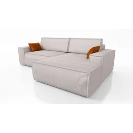 mebloland Ecksofa TOR mit Schlaffunktion. Farbe: Dove. - Grau