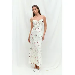 Gina Tricot - Midi dress - sommerkleider - Weiß - 38 - Dame - Weiß - 38