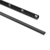 PureMounts PureMounts® Kabelkanal aus Aluminium mit 3X 30cm 3M Klebeband als Zubehör, 1,00m, schwarz