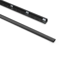 PureMounts PureMounts® Kabelkanal aus Aluminium mit 3X 30cm 3M Klebeband als Zubehör, 1,00m, schwarz