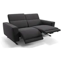 Sofanella 2-Sitzer Stoff ALESSO, Relaxsofa, Designsofa, Designer Couch, Italienisches Sofa, 2er Sofa schwarz