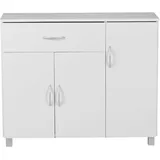 FineBuy Sideboard 90x75 cm Kommode Anrichte 3 Türen 1 Schublade kleiner Schrank