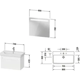 Duravit No.1 5-tlg. Weiß Matt Dekor