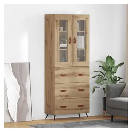 vidaXL Highboard-Schrank mit Regal 2 pcs Artisan-Eiche Holzwerkstoff