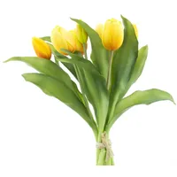 Mucplants künstliche Tulpen Tulpenbündel mit 4 Tulpen und 3