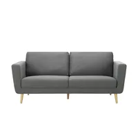 uno Einzelsofa aus Mikrofaser Scandi 2223 , grau , Maße (cm): B: 186 H: 88 T: 84