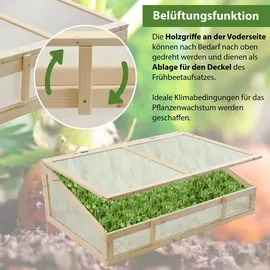 Trutzholm Frühbeetaufsatz Aus Holz 120 x 80 cm Natur