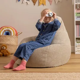 I.C.O.N. icon Kindersitzsack, Beige, Textil, 100 L, 1-Sitzer, Freiform, 69x59x65 cm, Hergestellt in Deutschland, Oeko-Tex® Standard 100, Reach, Wohnzimmer, Hocker, Sitzsäcke, Kindersitzsäcke