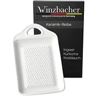 Winzbacher® DAS ORIGINAL - Keramik Ingwerreibe | ideal für Ingwer, Kurkuma und Knoblauch | Verbessertes Konzept 2023 | Spülmaschinenfest | Optimal für die Zubereitung von Ingwertee