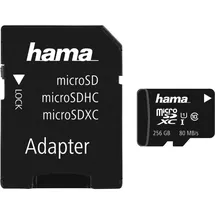 Hama microSDXC 256GB Class 10 UHS-I 80MB/s + Adapter/Mobile