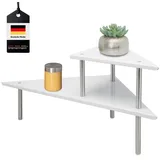 bremermann Küchen-Eckregal, Küchenregal, Gewürzregal (weiß)