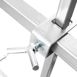 BITUXX Lackierständer Stahl 360° silber fahrbar 6-armig