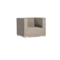 Natur24 Lounge-Sessel Residence Polyrattan Stone-Grey Stuhl