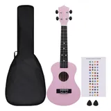 vidaXL Sopran-Ukulele-Set mit Tasche für Kinder Rosa 23"