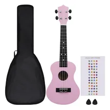 vidaXL Sopran-Ukulele-Set mit Tasche für Kinder Rosa 23"