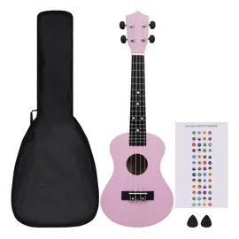 vidaXL Sopran-Ukulele-Set mit Tasche für Kinder Rosa 23"