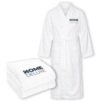 Home Deluxe Bademantel Sauna Set NOA, Baumwolle, Inklusive 2 Handtüchern, Handtuchset XL