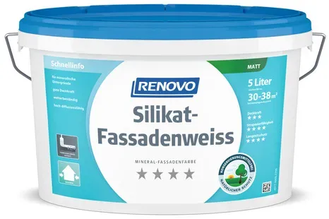 RENOVO Silikat-Fassadenweiss matt, weiß