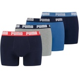 Puma Basic Boxershorts blue combo S 4er Pack