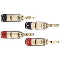 Oehlbach 3020 Lautsprecher-Steckverbinder Stecker, gerade Gold, Rot, Schwarz