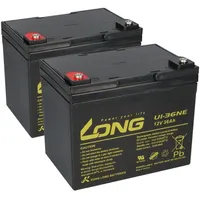 KungLong Ersatzakku für Cascare/ Casamobil CM2-4, CM4-4 2x 12V (24V) 36Ah Zyklenfest AGM Long