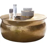 Wohnling Couchtisch Karam Ø ca. 75 cm Alu Gold