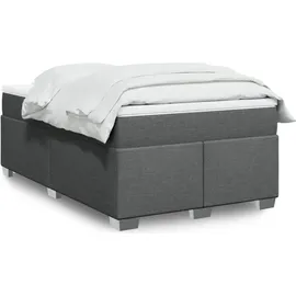 vidaXL Boxspringbett 120 x 200 cm Dunkelgrau