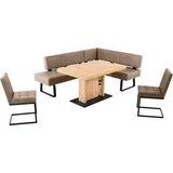 K+W Komfort & Wohnen Essgruppe Spider II, (4-tlg), langer Schenkel wahweise in 2 Breiten, 2 Freischwinger, 1 Tisch beige 195 cm x 88 cm x 50 cm