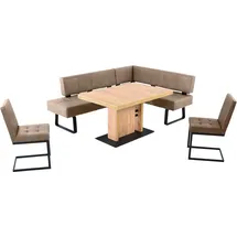 K+W Komfort & Wohnen Essgruppe Spider II, (4-tlg), langer Schenkel wahweise in 2 Breiten, 2 Freischwinger, 1 Tisch beige 195 cm x 88 cm x 50 cm
