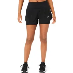 ASICS Damen Shorts ROAD 2-N-1 3.5IN SHORT, PERFORMANCE BLACK/PERFORMANCE BLACK, L