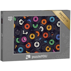 puzzleYOU Puzzle Vinyl-Schallplatten, 48 Puzzleteile, puzzleYOU-Kollektionen Musik, Menschen, Nostalgie