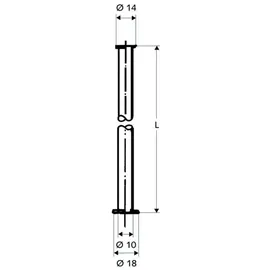 Schell Kupferrohr mit Bördel 10 mm x 300 mm Rohrverbinder
