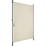 Tectake Klemmmarkise Beige, Kunststoff, 108x310 cm, Sonnen- & Sichtschutz, Sichtschutz Garten, Balkon Sichtschutze