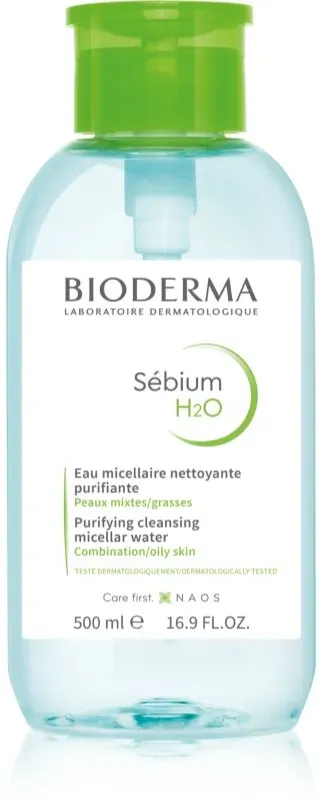 Bioderma Sébium H2O Mizellenwasser mit Dosierer für gemischte und fettige Haut 500 ml