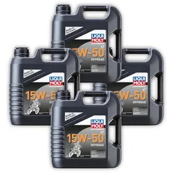 4x 4L LIQUI MOLY 3058 Motorbike 4T 15W-50 Offroad 4 Takt Motoröl Motorrad Motor