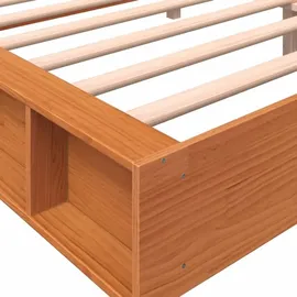 vidaXL Massivholzbett 180 x 200 cm Wachsbraun