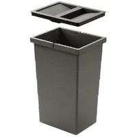 HAILO Inneneimer 1220359 mit Deckel basaltgrau 13 Liter 242x192x380